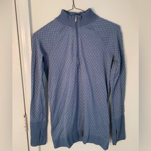 Women’s Lululemon Blue Grey Quilted Half Zip
